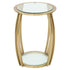 Scarlett Gold & Glass Side Table